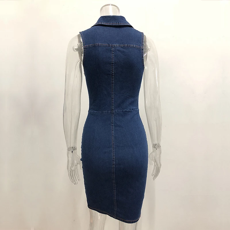 Colysmo Blue Denim Dress Sexy Plus Size Summer Dress Women Vestido Jeans Dress Bodycon Mini Ladies Dresses Vestidos Streetwear