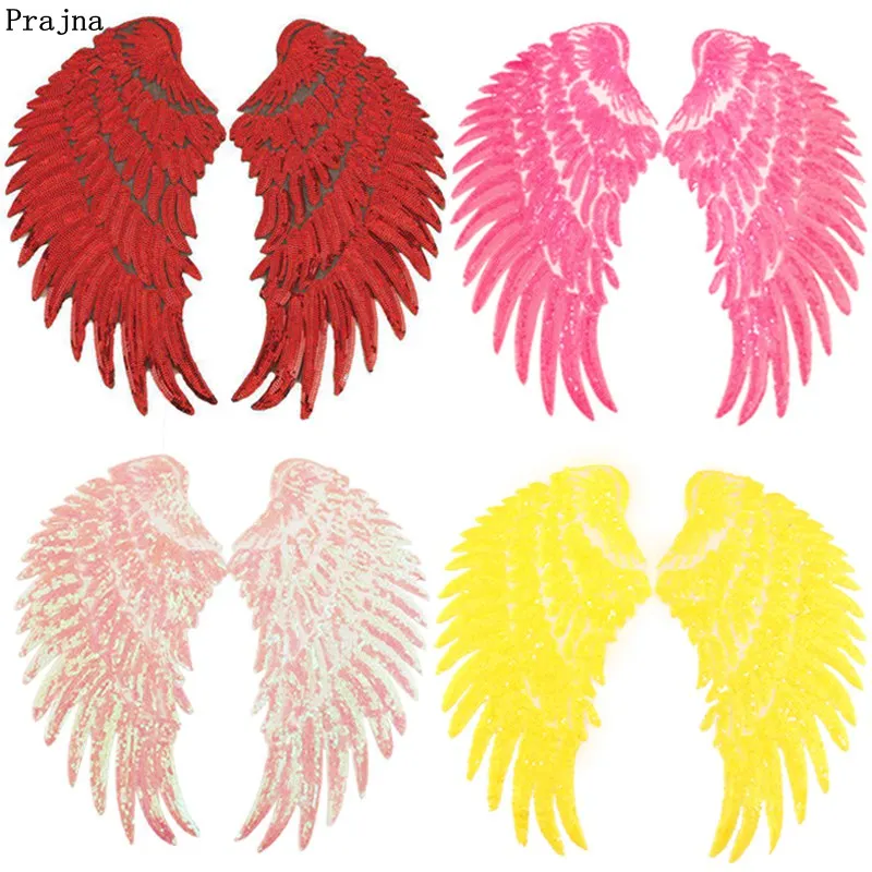 

Prajna Angel Wings Patches For Clothing Colorful Wings Iron On Patches On Clothes Accessories T-shirt With Sequin Patches DIY
