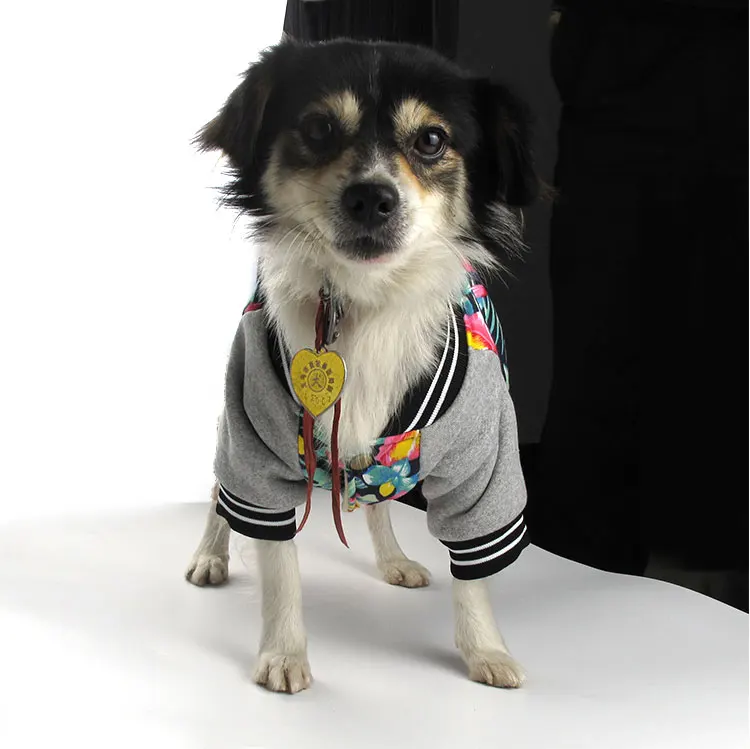 Рождественская модная одежда для собак с цветочным принтом, Зимняя Толстая хлопковая Роскошная куртка для собак, дизайн, теплая одежда для щенков для маленьких собак