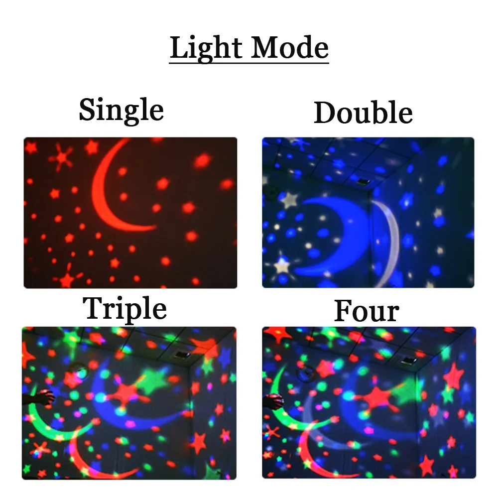 8 ألوان الدورية ستار العارض ليلة ضوء Luminaria المحيط مصباح طفل ليلة النوم الحضانة مصباح للطفل أطفال هدية الكريسماس