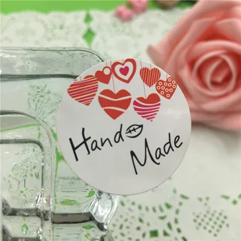 

Diameter 3cm Handmade Label Sticker Customize Printing Paper Round Labels sticker Sealing Favors Toppers for Gift 500Pcs/Lot