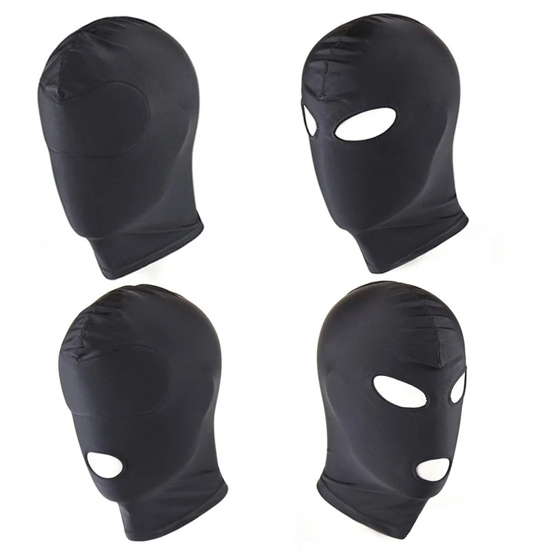 

Spandex Padded Blindfold Eye Face Mask Open Mouth Hood Head Opening Balaclava