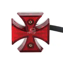 free shipping Red Lens Maltese Cross Running Brake Tail Light For Dual Sport Dirt Bike Chopper