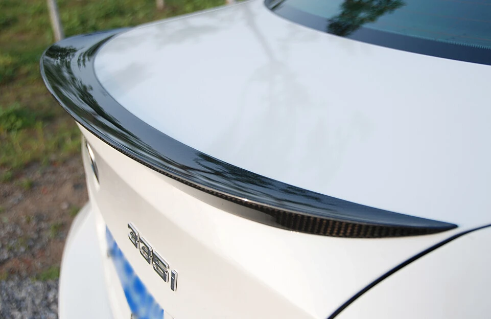 E90 350i 325i углеродного волокна, Стиль спойлер заднего багажника, крыла губ для BMW 3-серии Седан 2005-2012