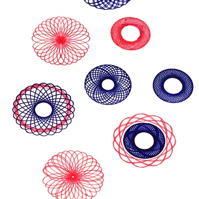 Картина Многофункциональный интересный пазл Spirograph детей рисование пластиковая линейка может улучшить возможность начала работы 16 м