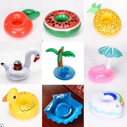 Jouets gonflables cocotier/canard jaune/champignon/cygne porte gobelet, sous verres d'eau, porte gobelet flottant, fête à la piscine d'été 