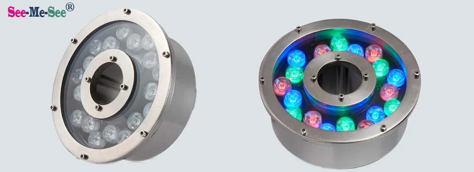 Completa do Rgb da C.c. Conduziu a Luz 12w da Piscina da Cor Impermeável Subaquática Luz 12v 9 High Quality led underwater light