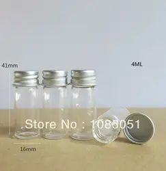 Новое поступление 1500/lot ясно 4 мл Стекло флаконы с Алюминий cap.4ml пустой Стекло бутылки