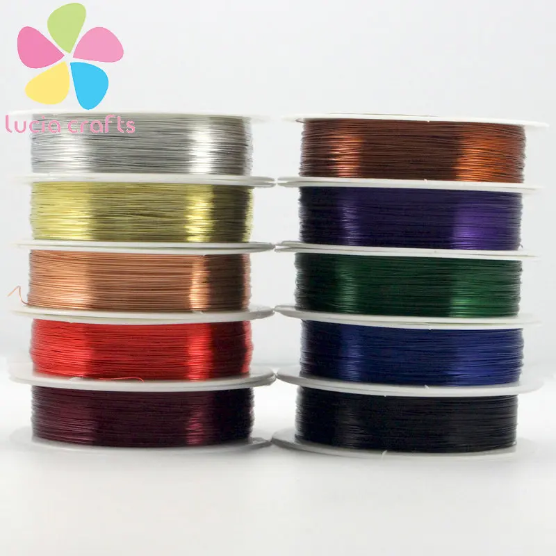 

Lucia crafts 1roll/lot(20meters/roll) 0.3mm metallic thread string beads rope beading craft wire DIY Handmade material I0205