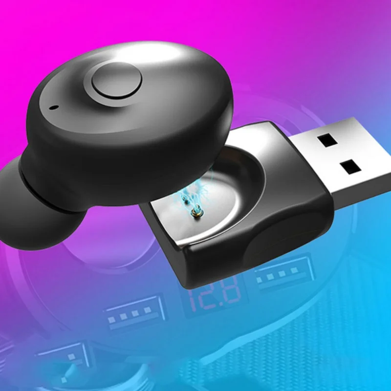 

NEW Mini Single Ear Invisible Earbuds Bluetooth 5.0 Headset USB Magnetic Charging Wireless Car Business USB Bluetooth Earphone