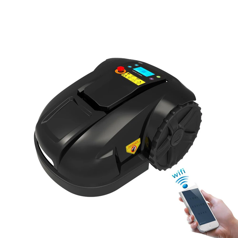 

WIFI control robot lawn mover glass cutter with mowing schedule, LCD display, Rain sensor,waterproof