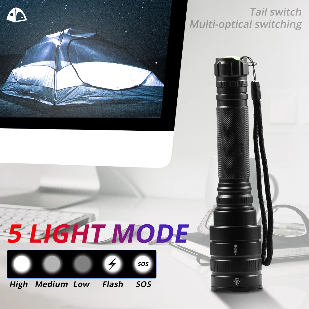 Мощный светодиодный светильник-вспышка xhp70.2 ультра яркий водонепроницаемый светодиодный фонарь linterna xhp70 xhp50 18650 лучший кемпинг, уличный светильник