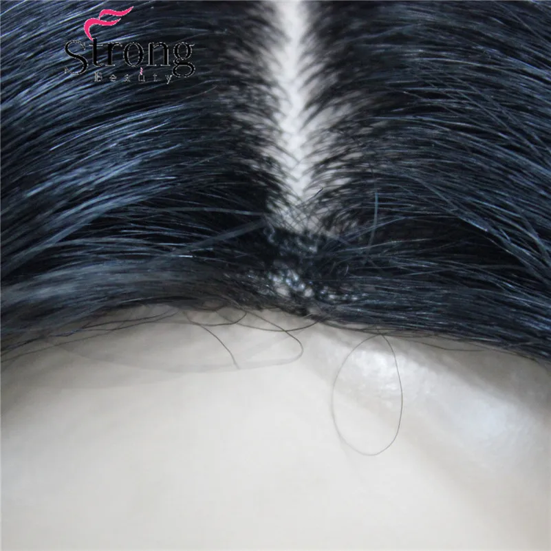 StrongBeauty жара ок Омбре черный до серый волнистые длинные синтетический парик не режет небольшой край кружева передний цвет выбор