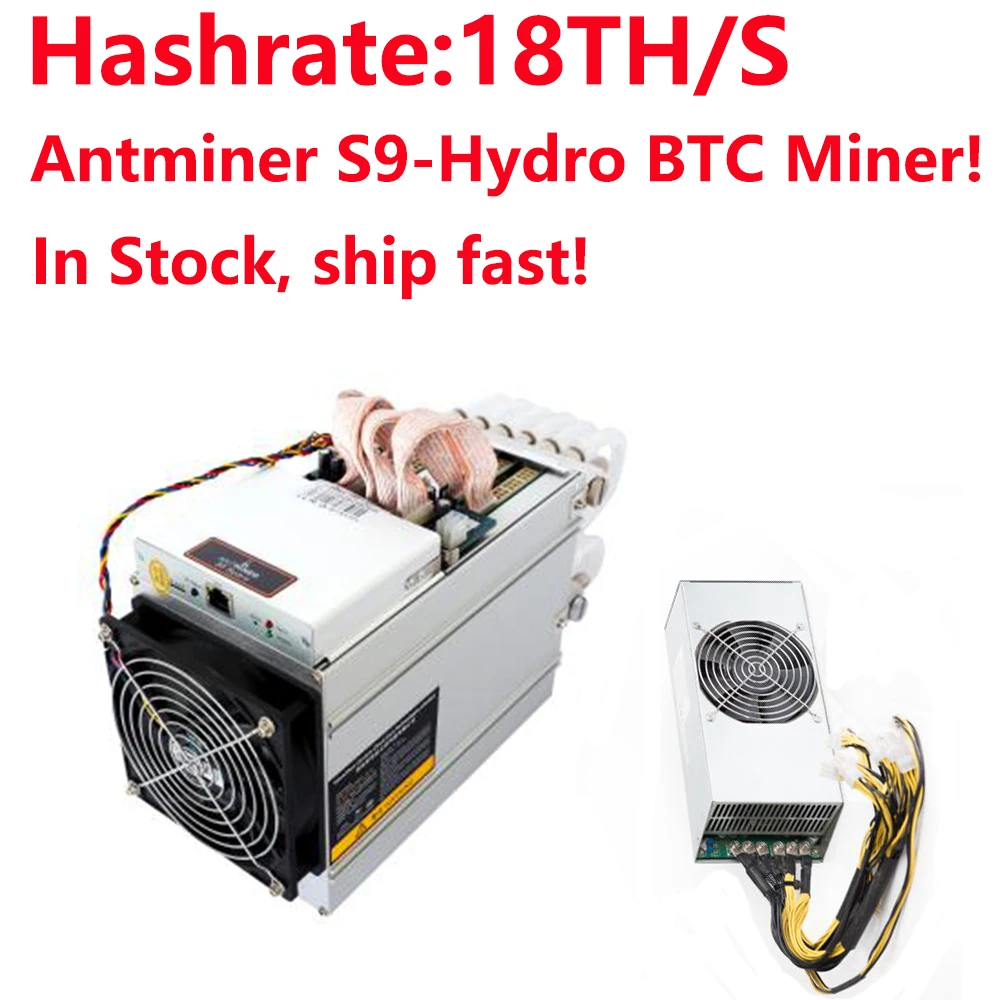 In Stock! 2018 Newest Water Cooling BTC Miner AntMiner S9 Hydro 18T
