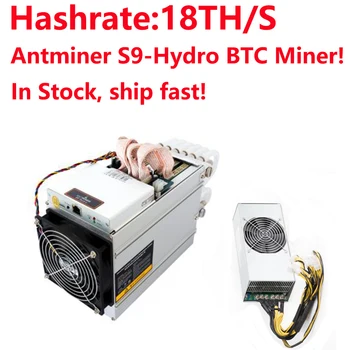 

In Stock! 2018 Newest Water Cooling BTC Miner AntMiner S9 Hydro 18T With Power Supply APW5 Asic Bitecion BCH Miner,Low Noise