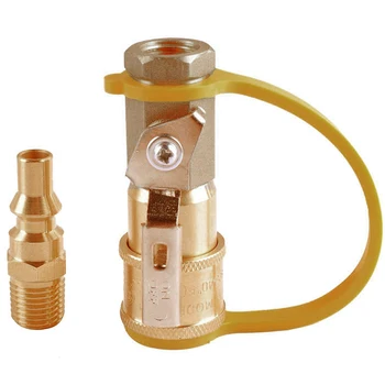 

Propane/Natural Gas System Quick Connect Kit With Shutoff Valve Connector Parts