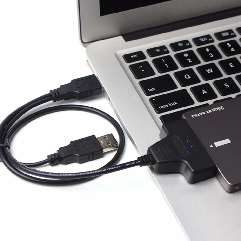 SOONHUA высокое Скорость передачи SATA двойной USB2.0 конвертер Порты usb жёсткие диски SATA адаптер для 2,5 дюйма твердых механические дисковые