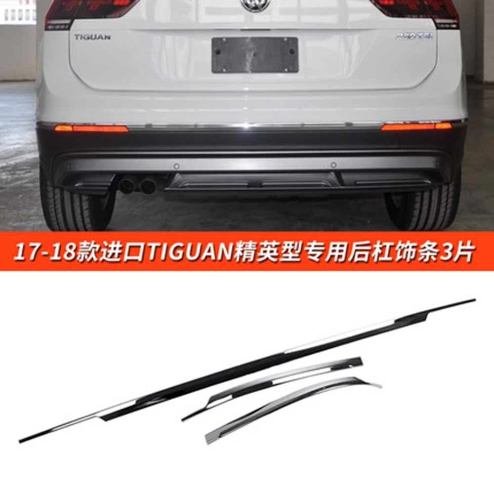 

SHCHCG Stainless Steel Front Rear Bumper Grill Cover Protector Molding Trims Strip For Volkswagen VW Tiguan MK2 2016 2017 2018