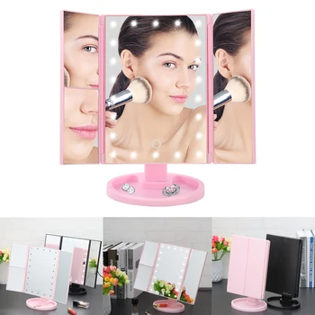 

Table LED Lamp Luminous Makeup Mirror Cosmetic Mirror Adjustable Tabletop Countertop 1X/2X/3X Magnification Light Mirror