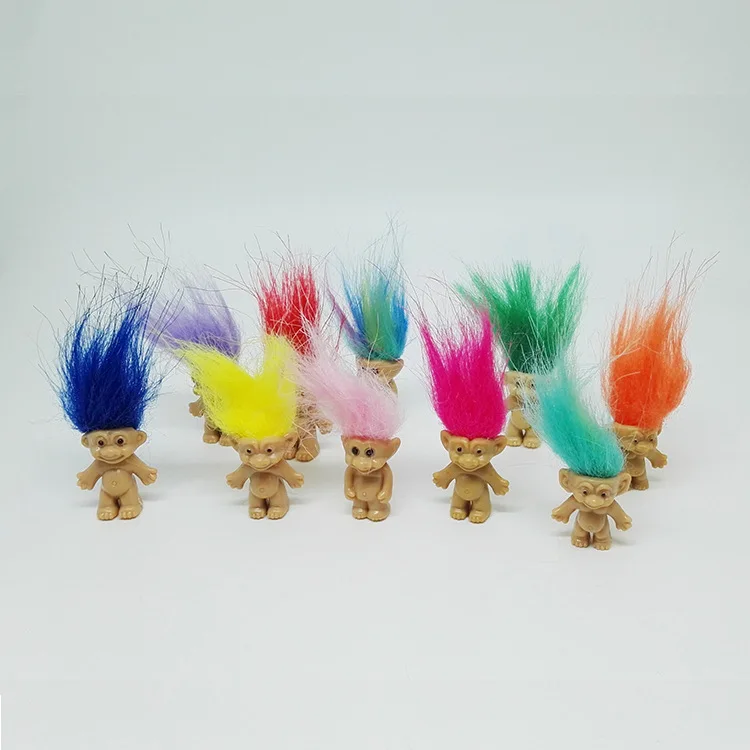 Colorful Hair Troll Doll Family Members Daddy Mummy Baby Boy Girl Dam Trolls Figure Toy Gifts Happy Family 5pcs/lot