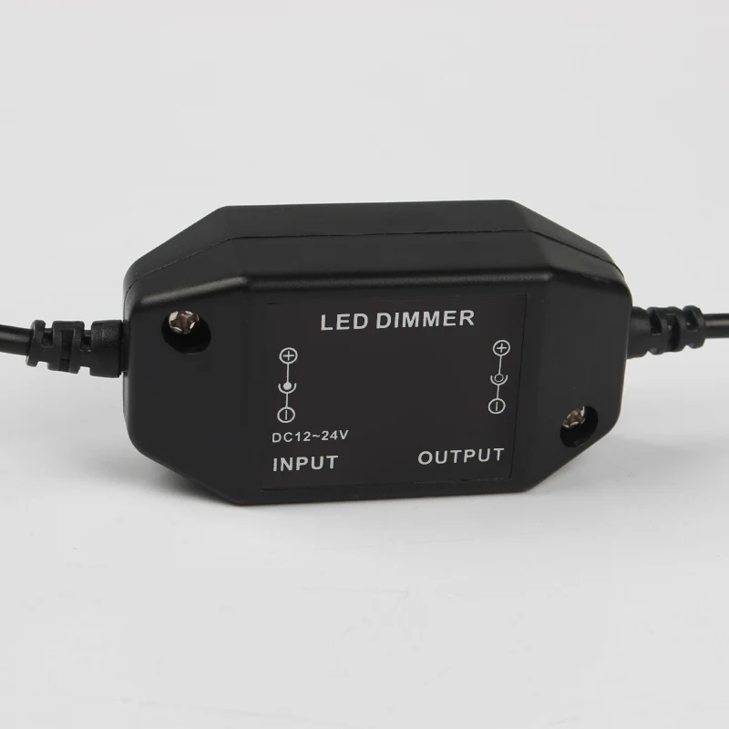 Светодиодный диммер переключатель Яркость настроить контроллер для 3528 5050 5730 5630 один Цвет полосы светильник AC/DC 12V 24V черный/белый