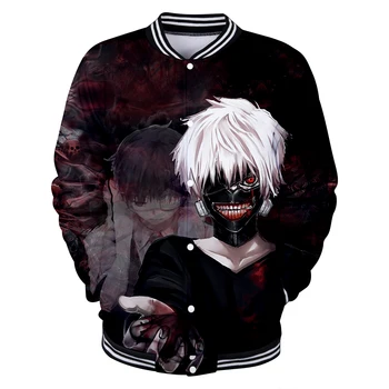 

Summer 2017 Harajuku style loose baseball uniform anime Tokyo Ghoul 3D hit men and women baseball uniform Q0407-Q0410