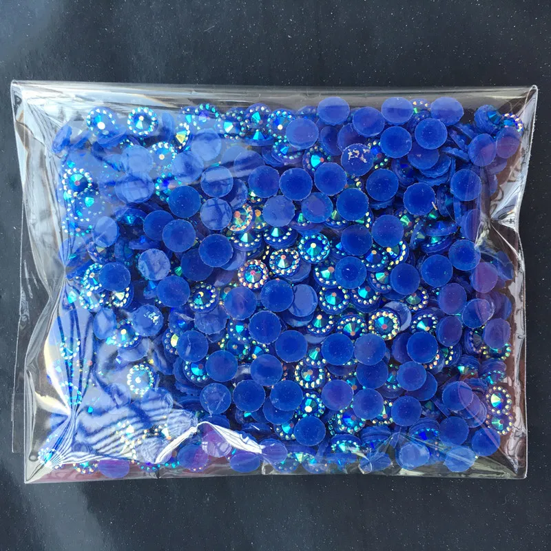 

Nonhotfix Sunflower cone flower faceted 5mm jelly AB resin crystal flat back clothes shoes decorations rhinestones 500pcs