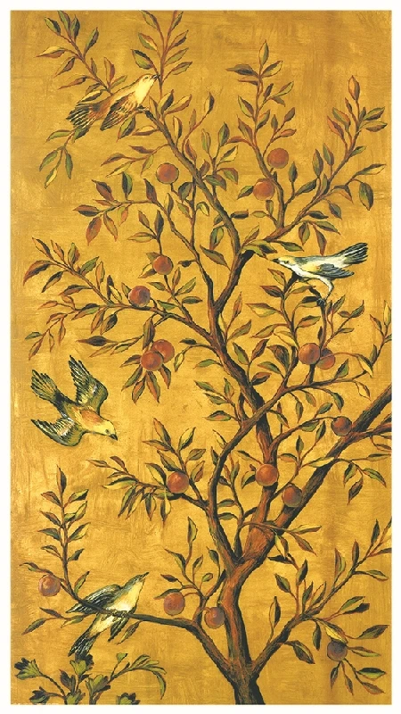 

Birds in a tree full of fruits beautiful handpainted oil painting print on canvas modern decor art