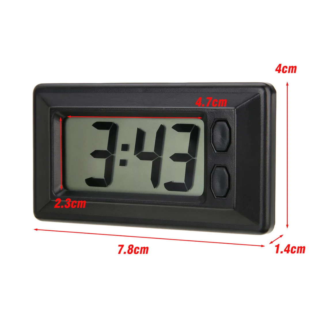 LCD Digital Watch Table Car Auto Dashboard Desk Date Time Calendar Clock Ultra-thin Electronic Clock For Home Decor