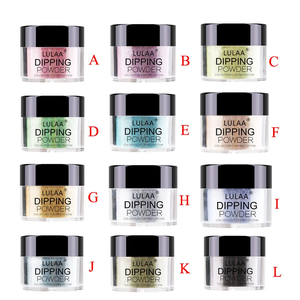 paznokcie Holographic Dip Nail Powders Gradient Dipping Glitter Decoration Lasting than UV Gel Natural Dry Without Lamp Cure30