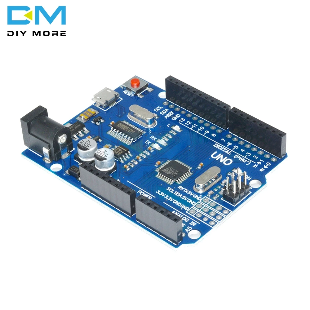 Один комплект крутой версии UNO R3 CH340G MEGA328P ATMEGA328P AU совместимый CH340 Micro USB DIY Kit|uno r3|diy