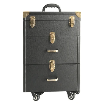 

Women large capacity Trolley Cosmetic case Rolling Luggage bag,Nails Makeup Toolbox,Multi-layer Beauty Tattoo Trolley Suitcase