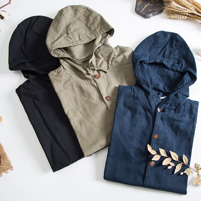 

Mens Classic Cotton Linen Jackets Autumn Winter Fashion Clothing Slim Fit Youth Thin Outwear Hemp Jacket Cool Coats DIY Blazers