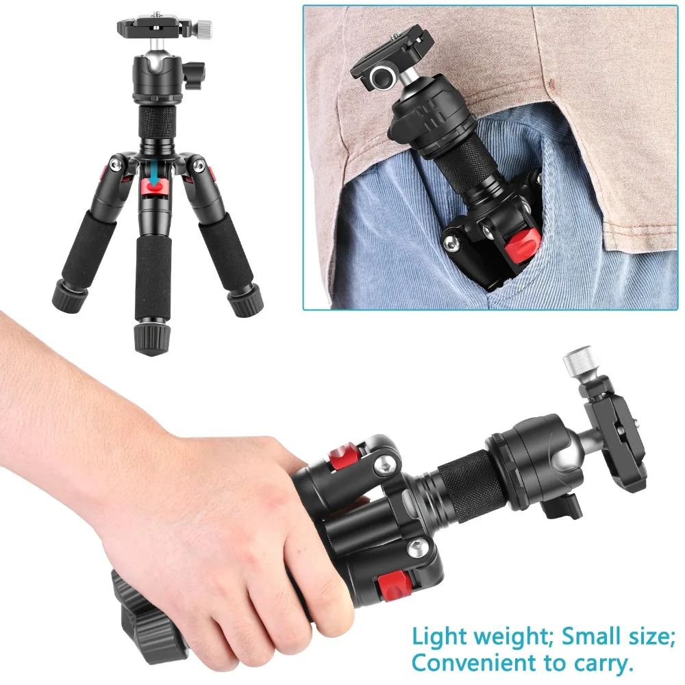 Mini Tripod for Camera with 360° Ball Head Aluminum Alloy 20"/ 50cm 1/4" Arca Ty