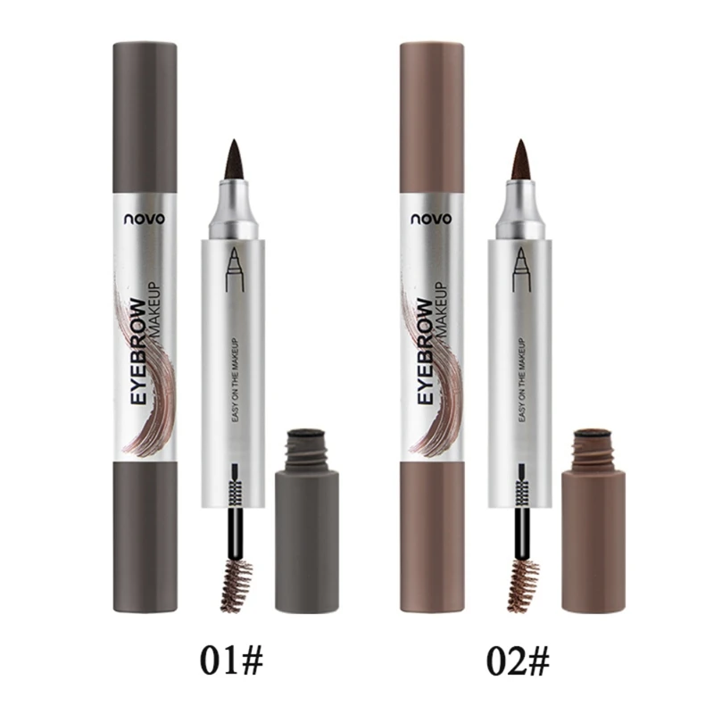 

2 in 1 Eyebrow Brush Eyebrow Dyeing Cream Waterproof Eyebrow Enhancer Dye Tint Pen
