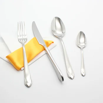 

4Pcs/set Sliver Dinnerware Cutlery Set Steak Knife Spoon Fork Stainless Steel Set Sliverware Dinnerware Kitchen Accessories