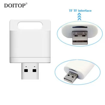 DOITOP Smart Expansion Wifi Card Reader Wireless Adapter Support 2TB TF/SD Card Wireless Storage For Android iOS Windows O3