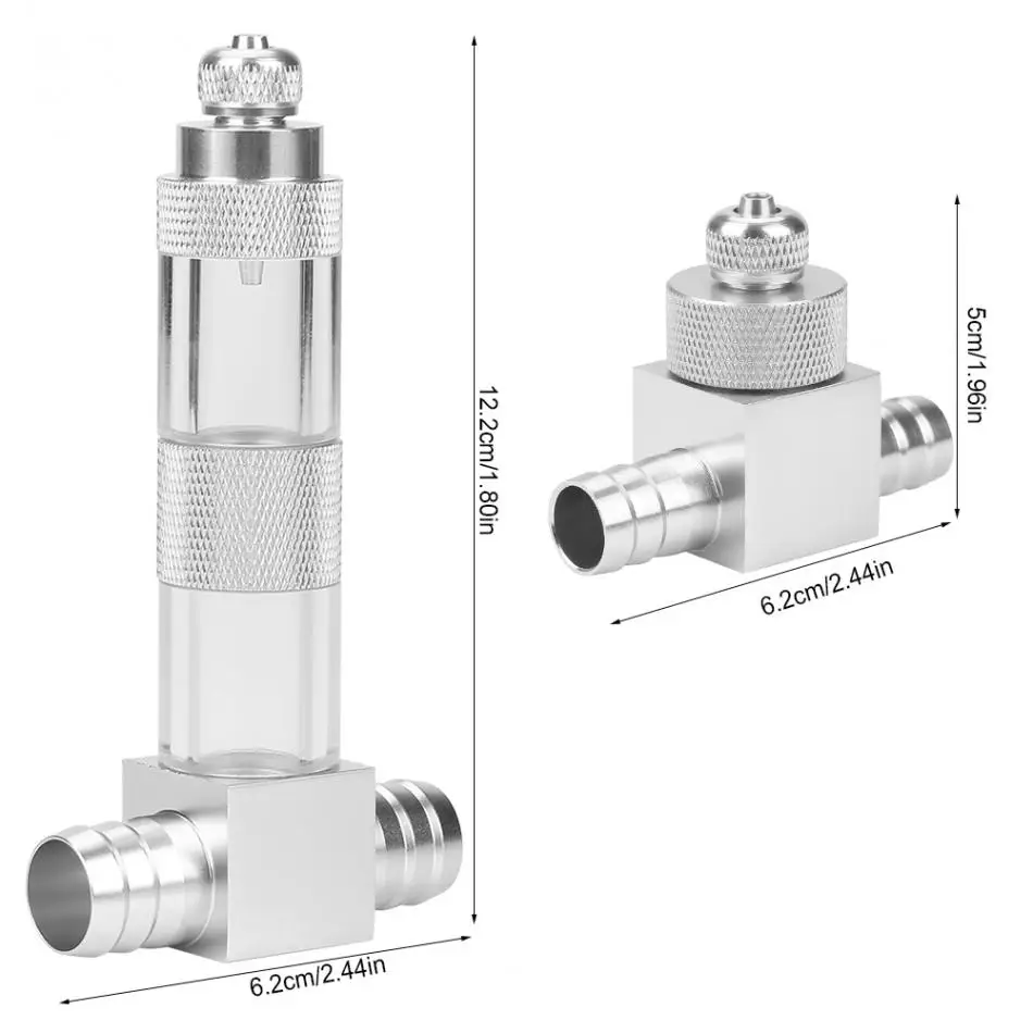 12/16 мм Нержавеющая сталь CO2 Диффузор Аквариум двуокиси углерода диффузор регулятор распылителя реактор покрытый кожухом генератор Набор исследовательский клиентский-1 шт