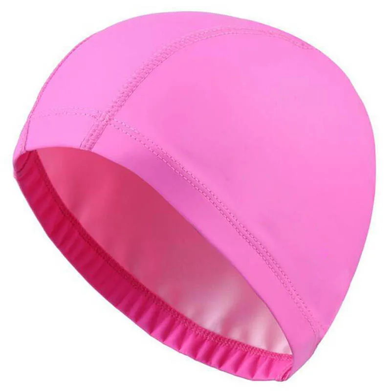 Waterproof PU Fabric Swimming Cap for Adults - Ear Protection and Extra Coverage for Long Hair