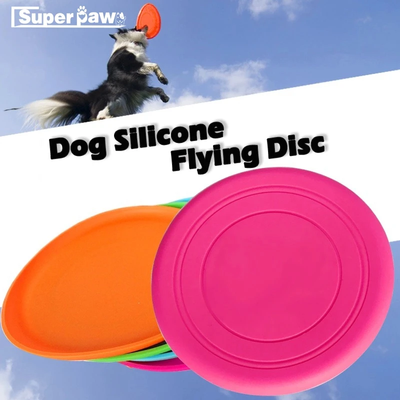 

Dog silicone Flying Disk Fantastic Pet Dogs Flying Disc Tooth Resistant Training Toy Play Tide Diameter:16.5CM MDT06