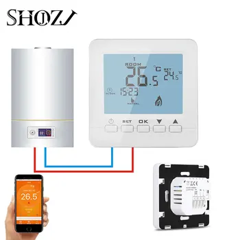 

Programmable thermostat LCD digital gas boiler temperature controller wall-mounted temperature controller with backlight