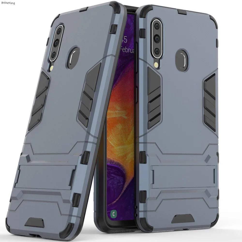 For Samsung Galaxy A60 A 60 Case Shockproof Armor Rubber Hard Robot Phone cover On For Galaxy A60 SM-A605F A605F A605 Kickstand
