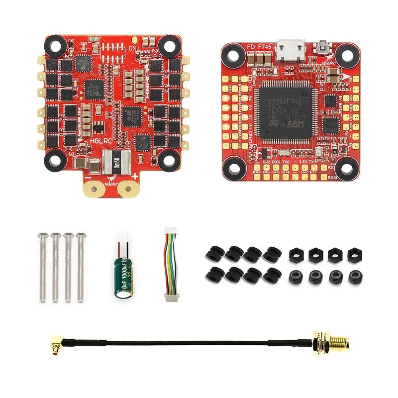 

HGLRC FD F7 Dual Gyroscope 60A 3-6S BL32 4in1 STACK Flight Control&DinoShot 60A Blheli_32 3-6S 4IN1 ESC for FPV Racing RC Drone