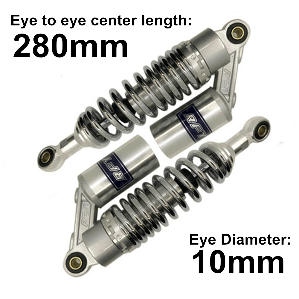 Универсальный 280 мм 11 ''диаметр глаза 10 мм Мотоцикл Байк Скутер ATV задние воздушные амортизаторы подвески для Yamaha Honda