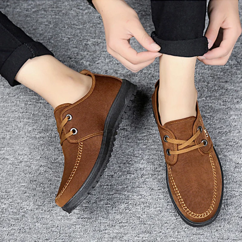D'hiver Buvazik Noir Oxford Zapatos Hommes marron Hiver Chaussures Chaud Neige Hombre De Confortable Occasionnels Doux Pour gqw8ga6F