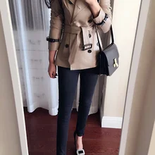 DHL, женский короткий параграф, импортный плащ из овечьей кожи