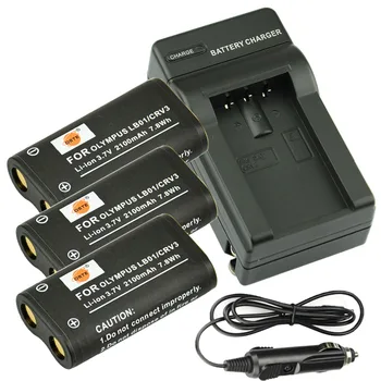 

DSTE 3PCS CR-V3 CRV3 Camera Battery with US Plug Charger Kit for Olympus C-700 C-720 C-740 C-740UZ C-750 C-750UZ C-730 Camera