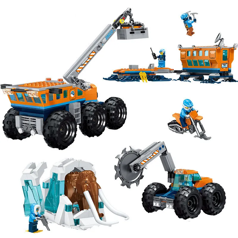 

2018 new Compatible Legoing City Arctic Mobile Exploration Base Building Modular Model Building Toys Bricks with figures gift