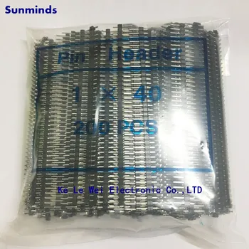 

200pcs 40 Pin 1x40 Single Row Male Breakable Pin Header Connector Strip 2.54mm