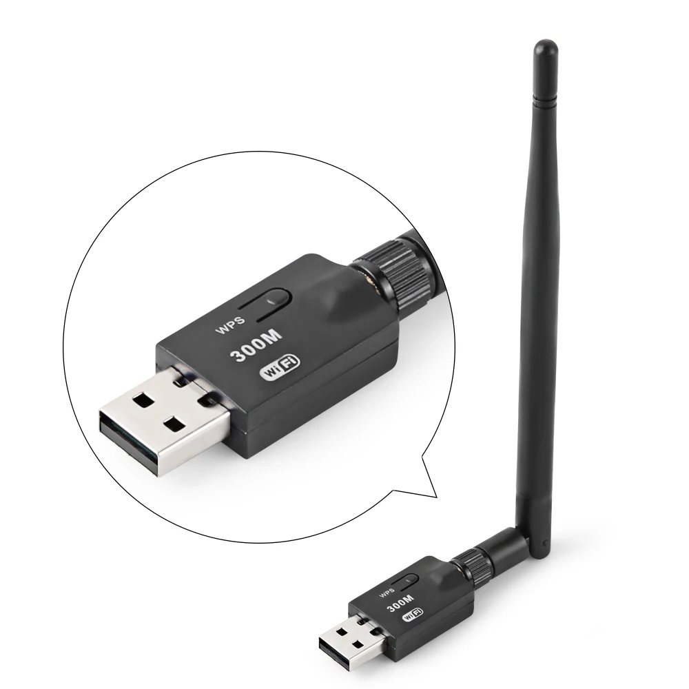 300 Мбит/с Беспроводной USB Wifi адаптер сетевой карты 802.11 г/B/N Мини wlan ПК Wi-Fi приемник внешний wi-Fi Dongle 5dB Wi Fi Телевизионные антенны